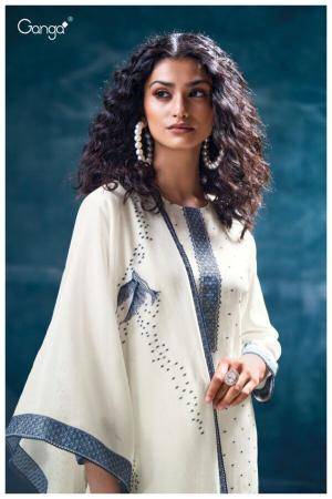 Ganga oviya 3609 Dress material wholesalers in Delhi